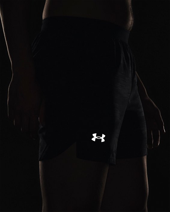Men's UA Launch 5'' Printed Shorts in Gray image number 3